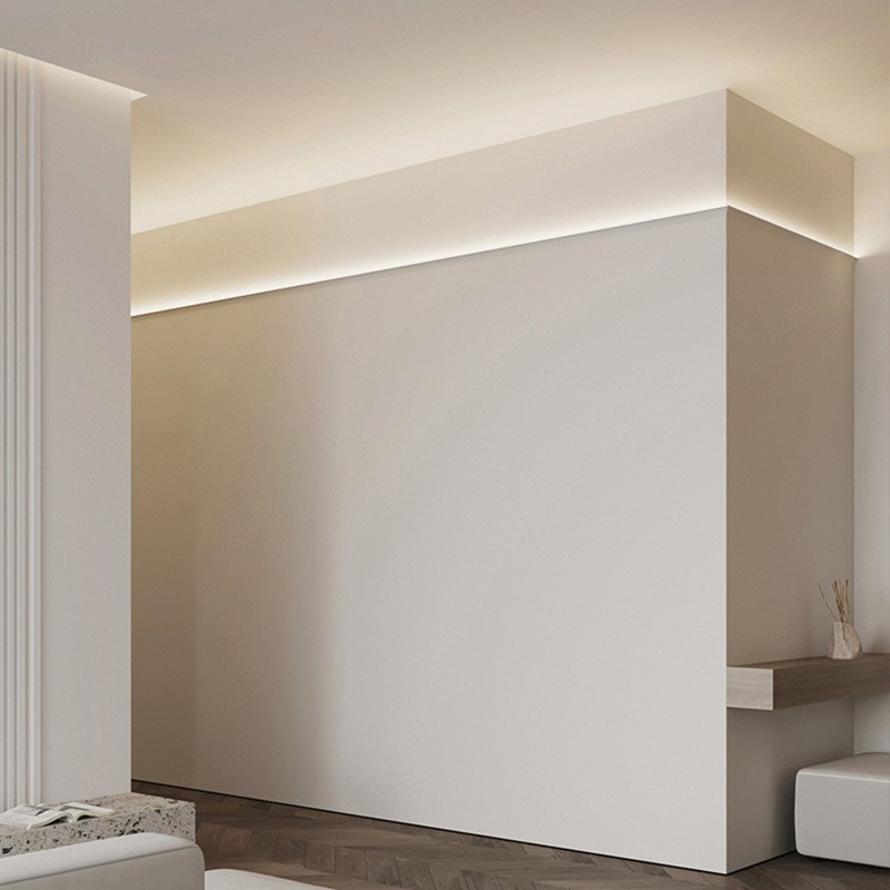 Dry Plastered Upper Wall Crown Molding For Indirect Lighting Ceiling Dry Plastered Upper Wall Crown Molding For Indirect Lighting Ceiling